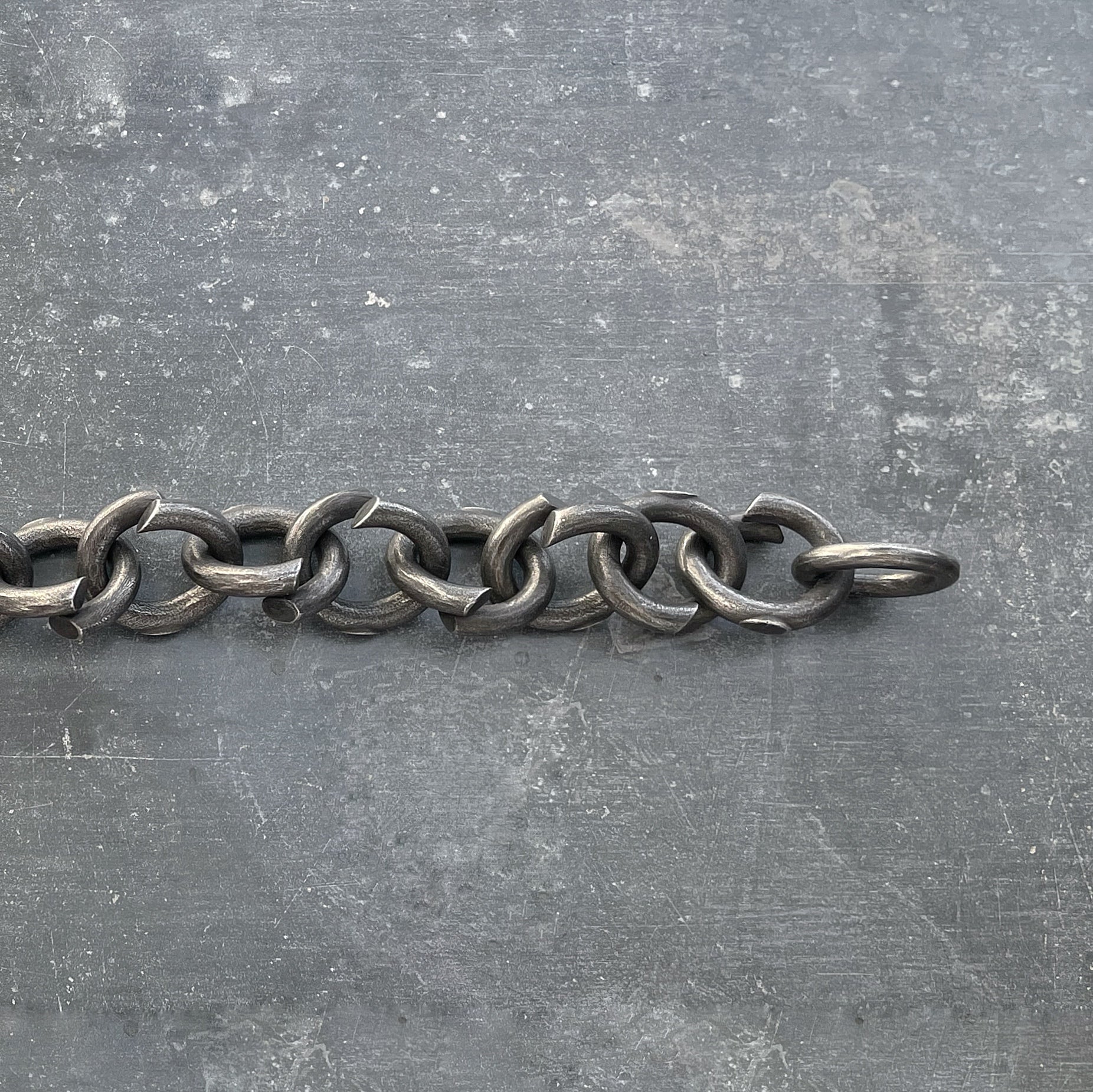 B1 bracelet blackened solid silver