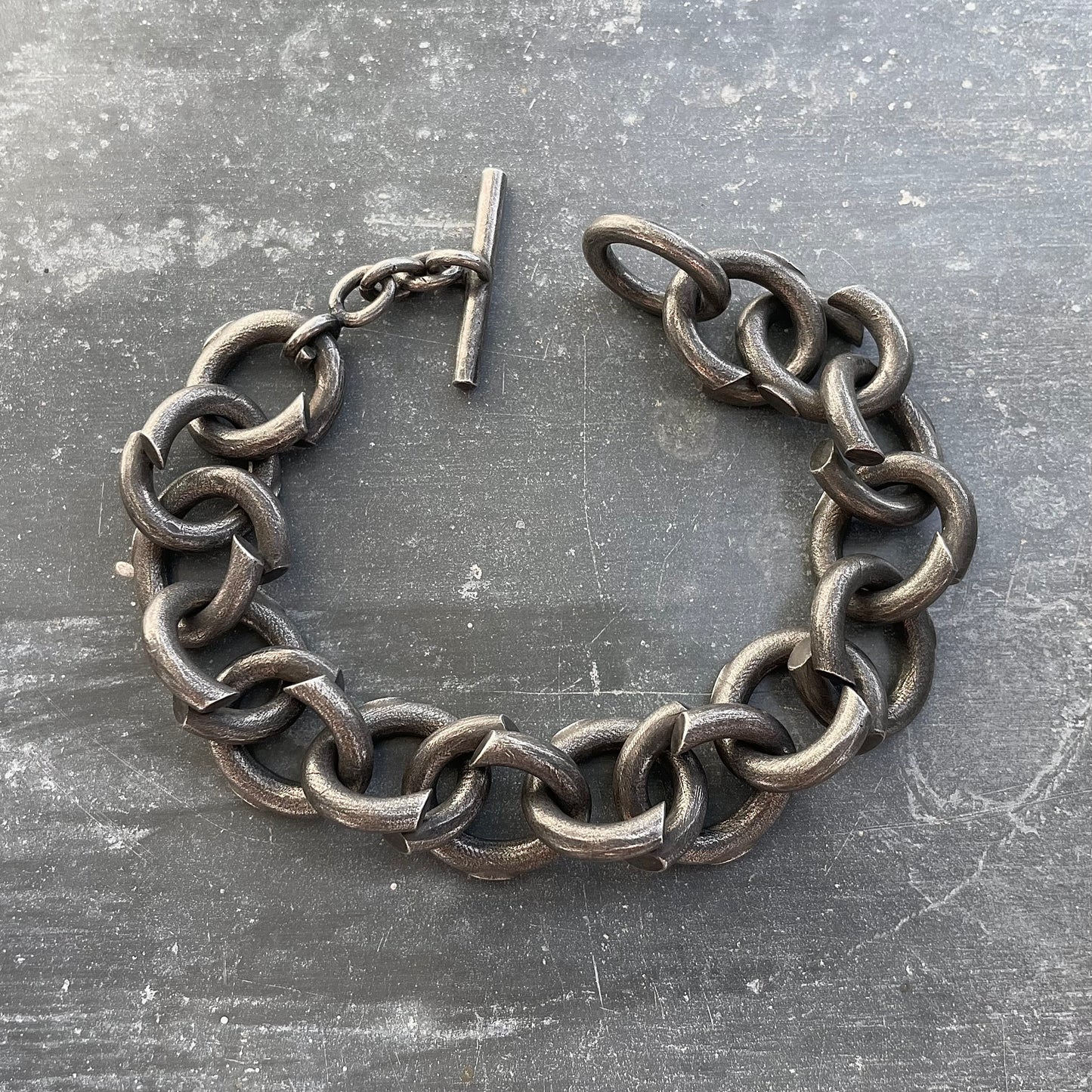 B1 bracelet oxidized silver