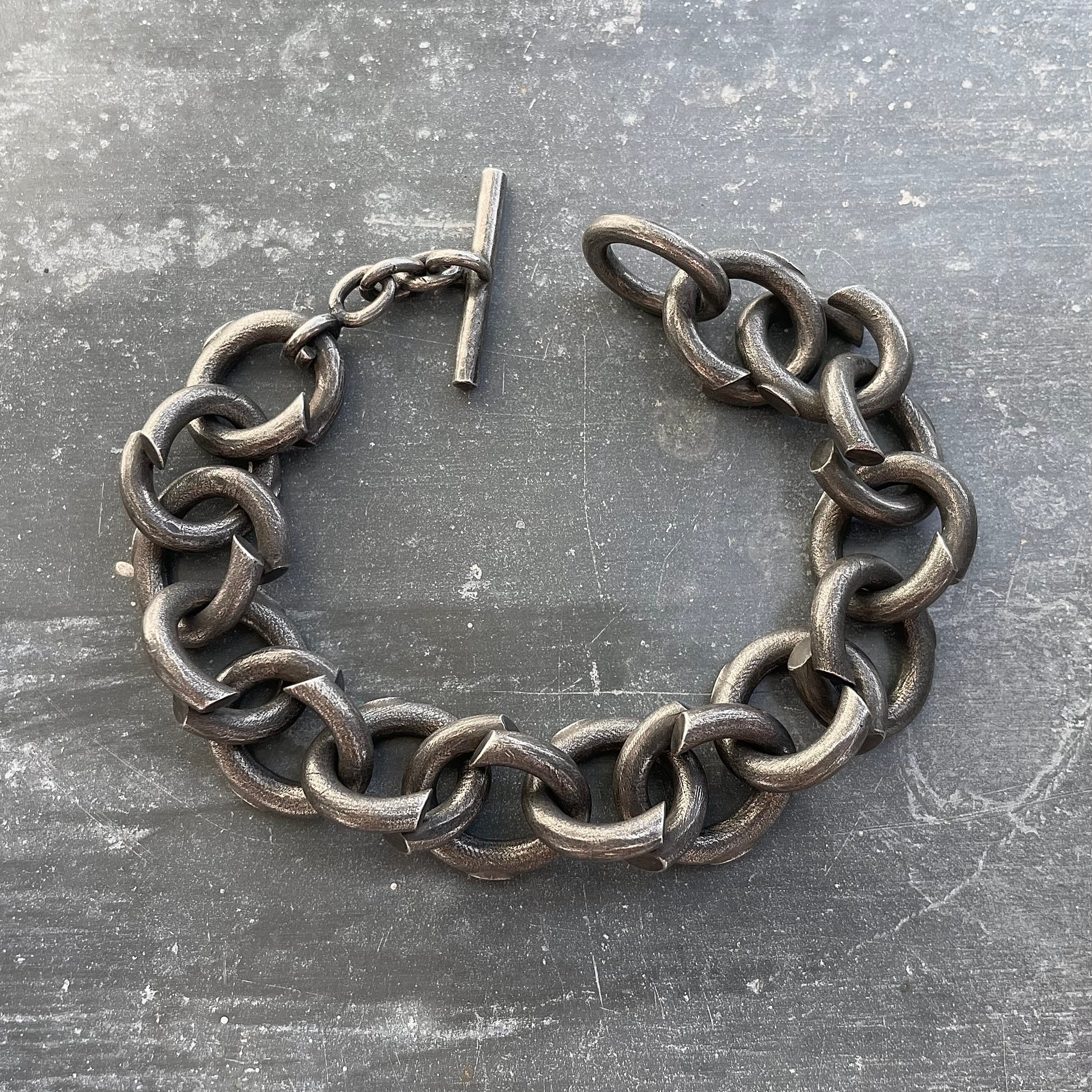 B1 bracelet oxidized silver