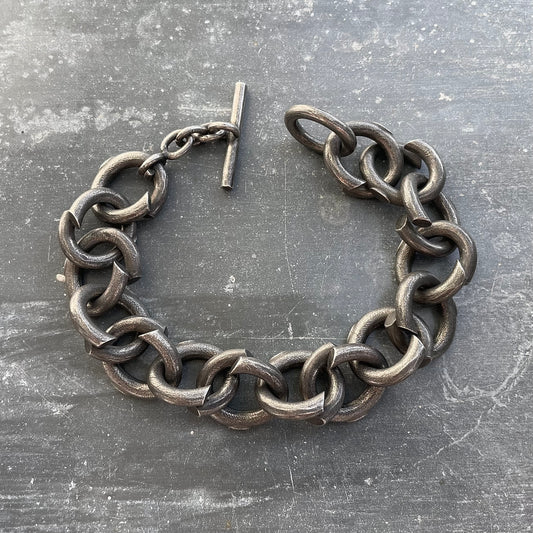 B1 bracelet oxidized silver
