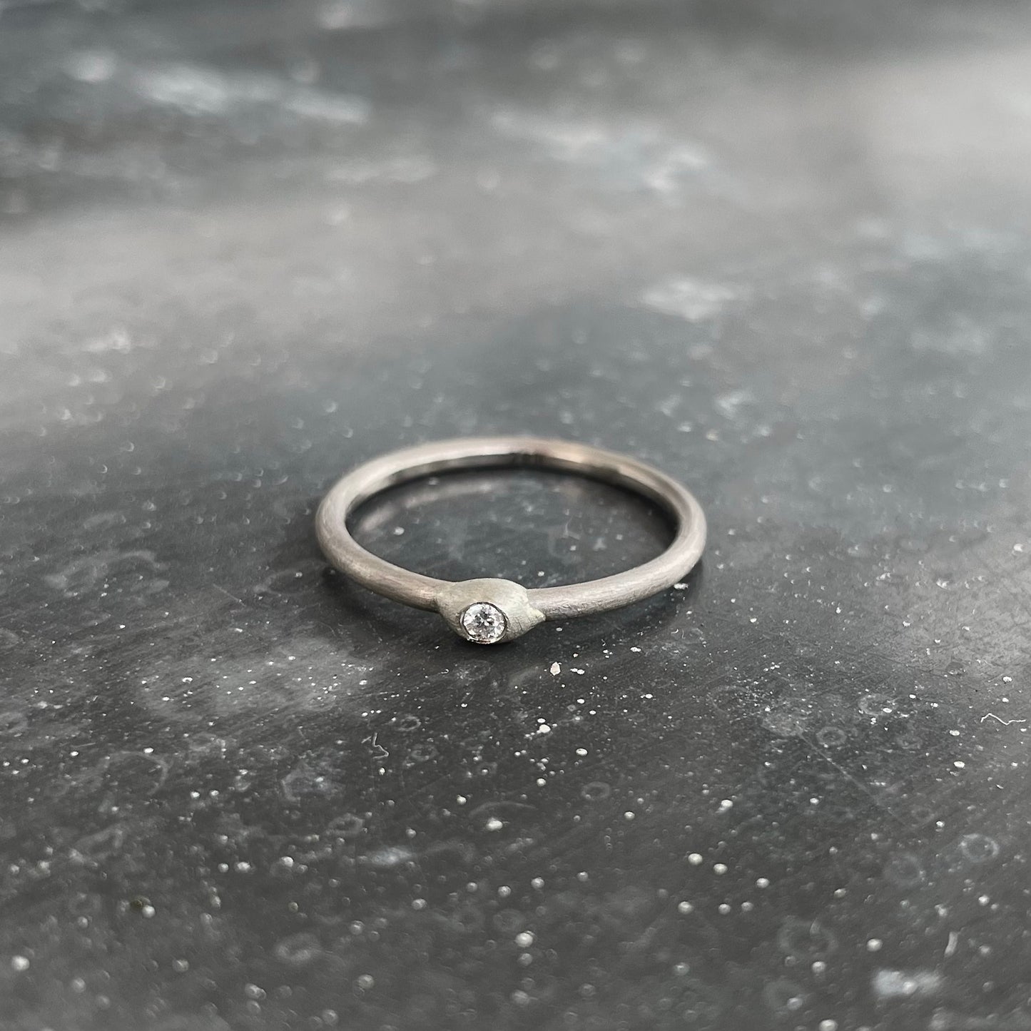 PEARL ring White Gold with Diamond