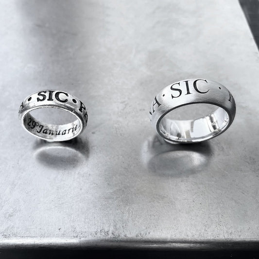 Magna sic parvis silver ring old and new