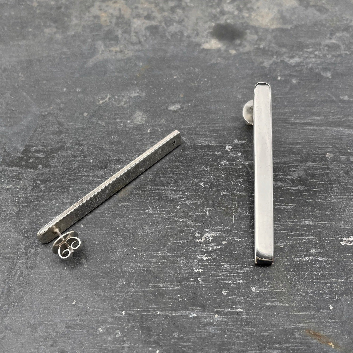 BAR earrings silver S I shop.bkreb.com