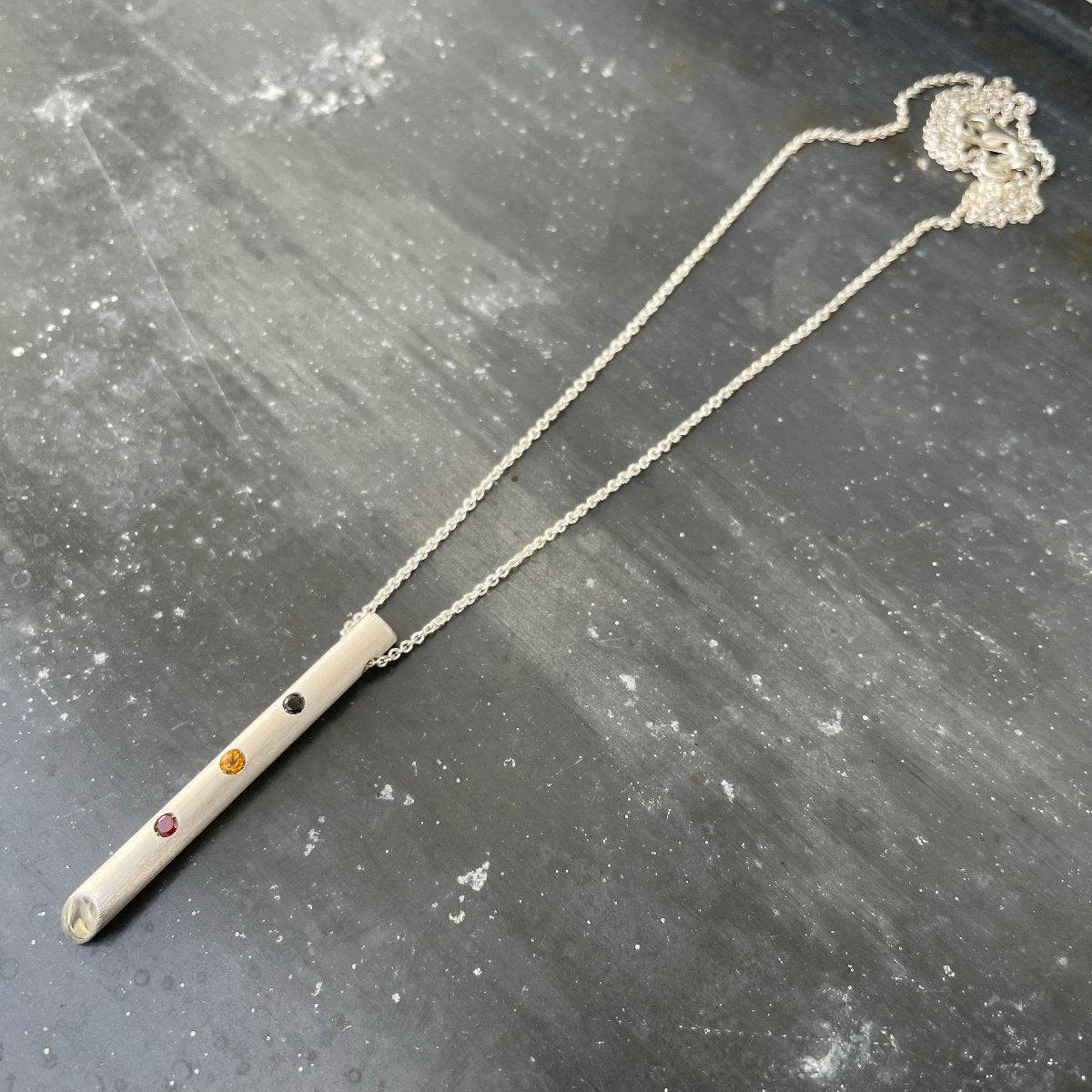 B1 necklace with amulet and precious stones