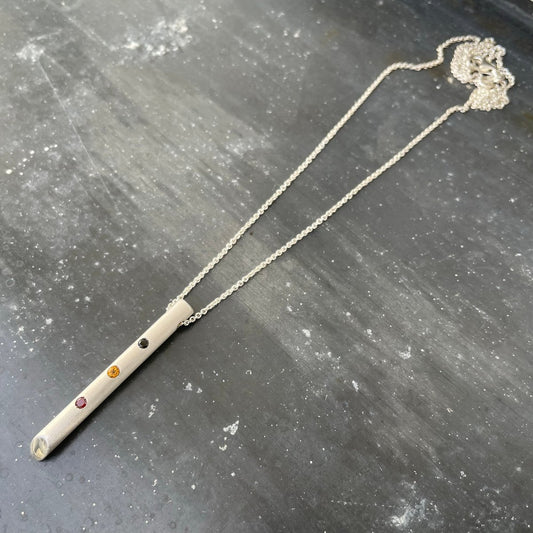 B1 necklace with amulet and precious stones