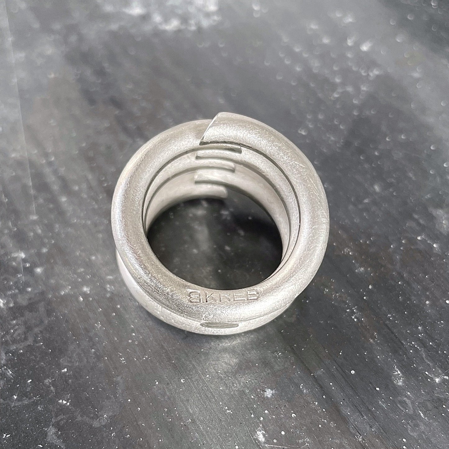 B3 ring silver back view I shop.bkreb.com