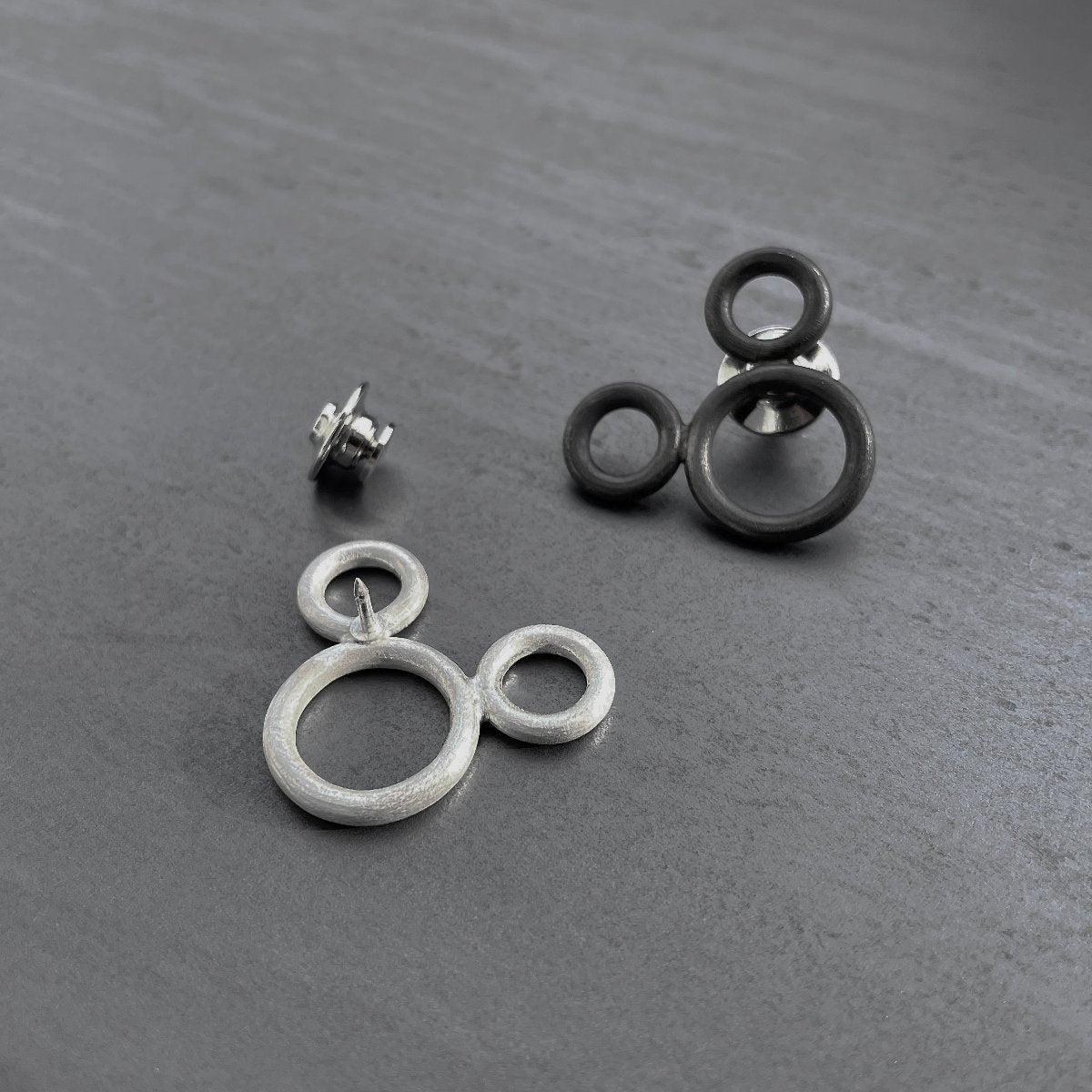 Mickey Mouse Pin silver and black