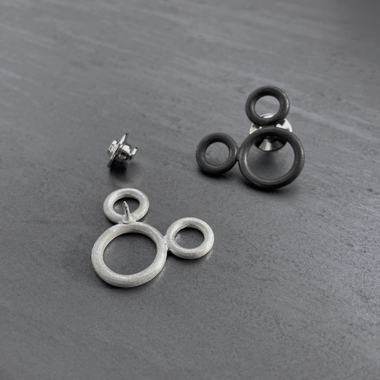 Mickey Mouse Pin silver and black