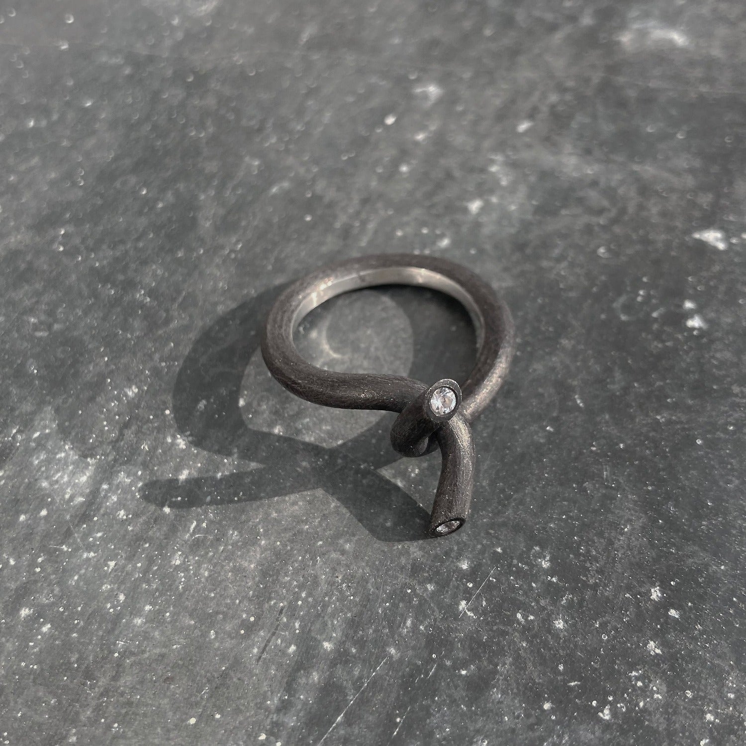 BARB ring XS black with precious stones I shop.bkreb.com