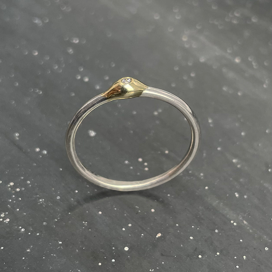 Verlobungsring mit Salt & Pepper Brillanten - ID 79