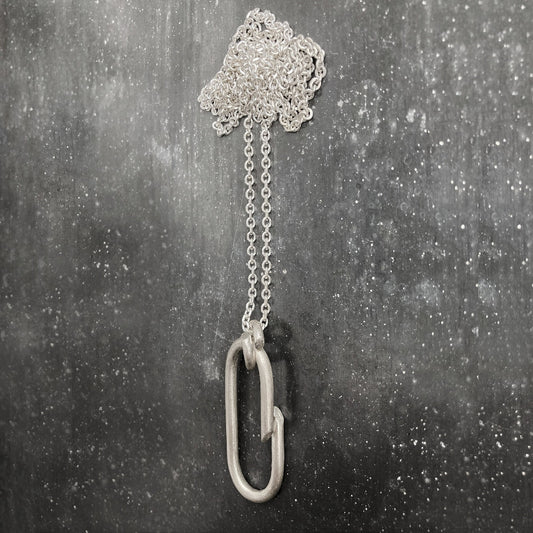 B 0 necklace silver side view I shop.bkreb.com