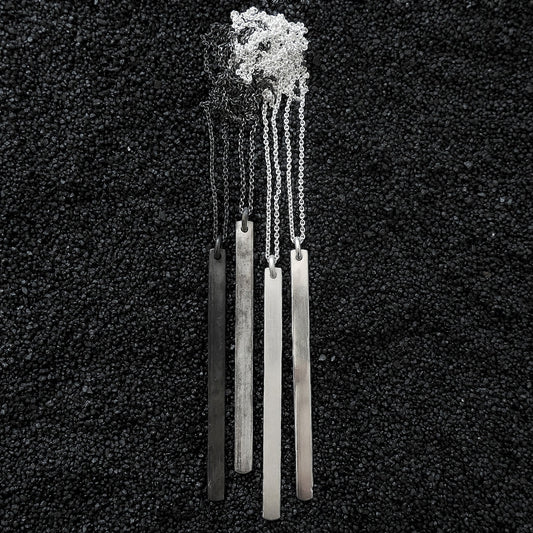 BAR necklaces silver black and raw I shop.bkreb.com