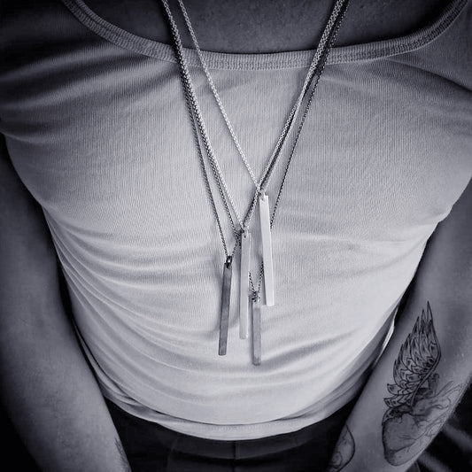 BAR necklaces worn I shop.bkreb.com