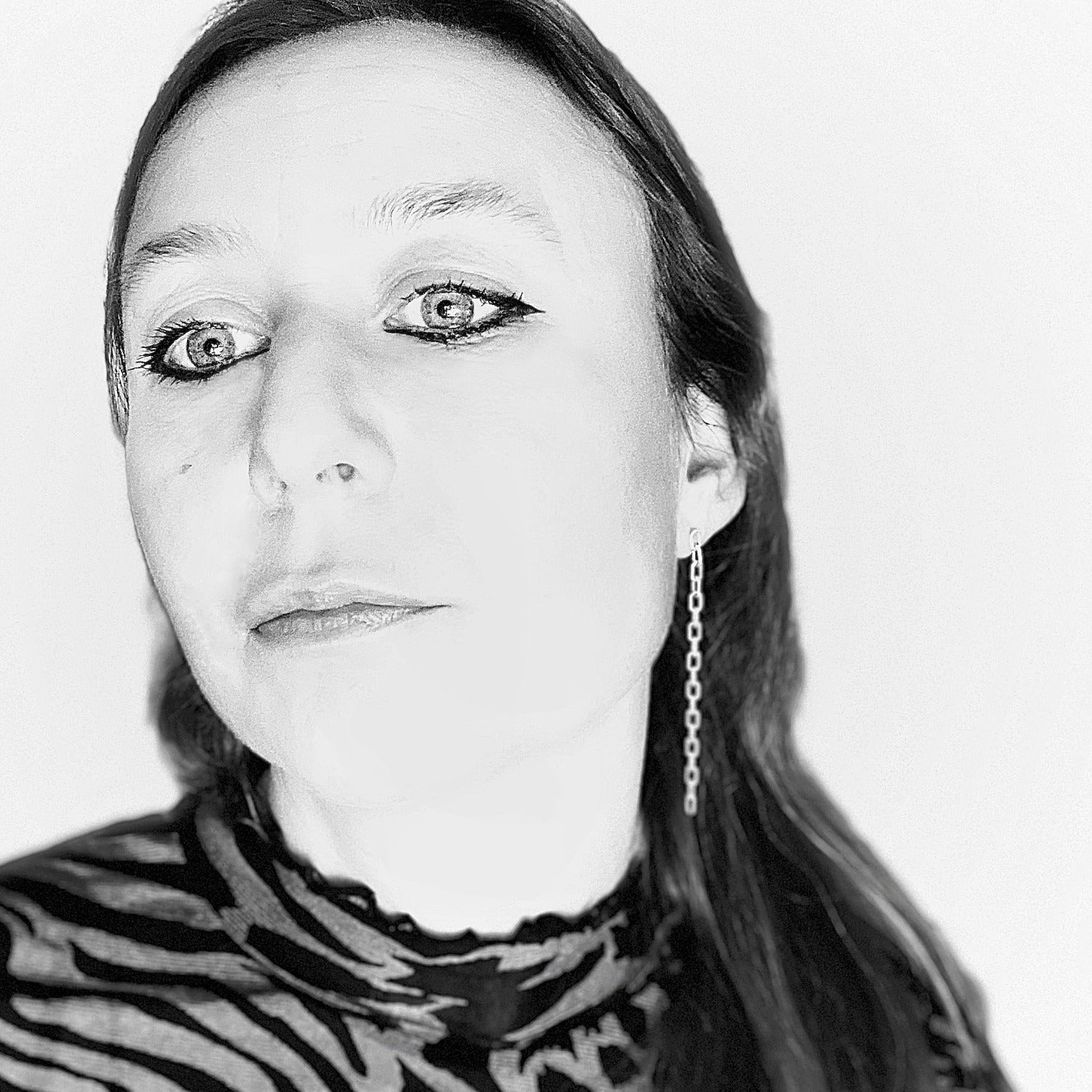 CHAIN earrings SLIM with diamond cut silver M I shop.bkreb.com