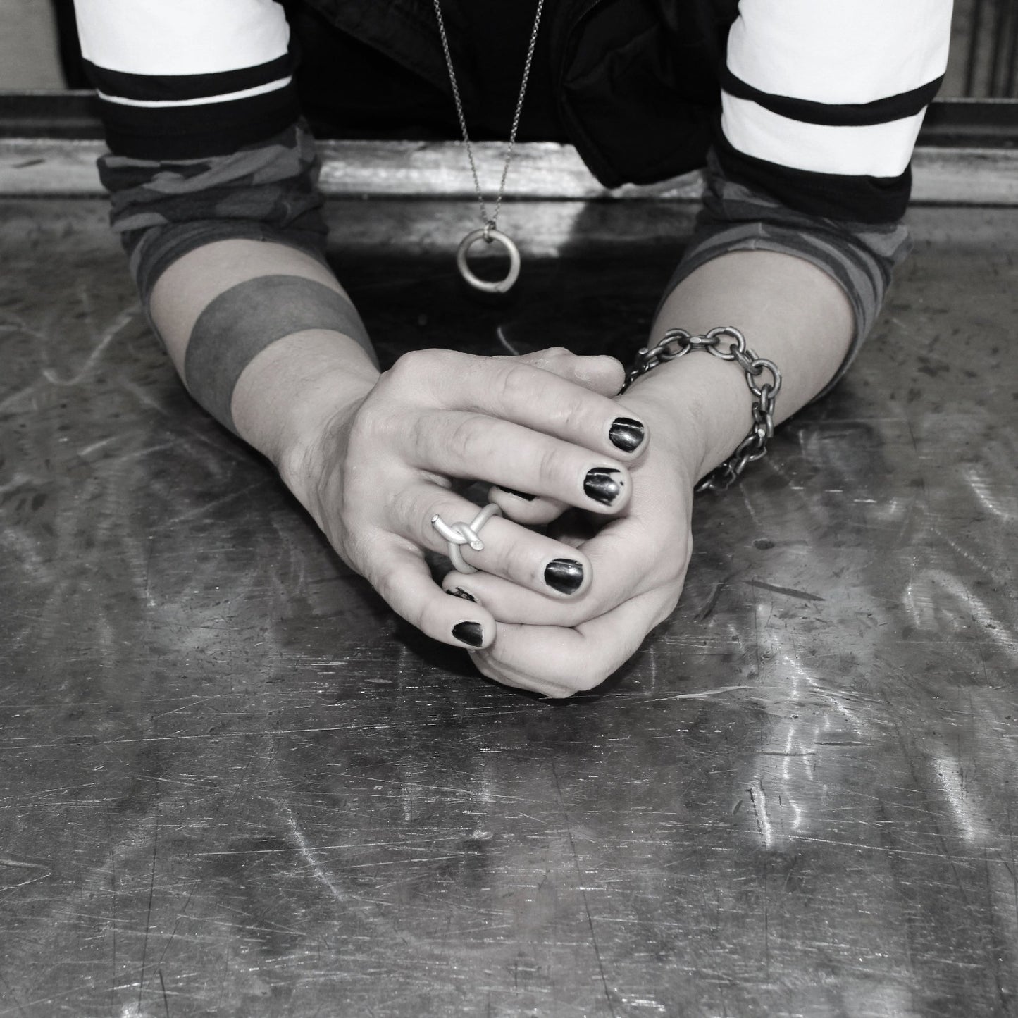 BARB ring S silver with precious stones B1 bracelet and necklace worn I shop.bkreb.com