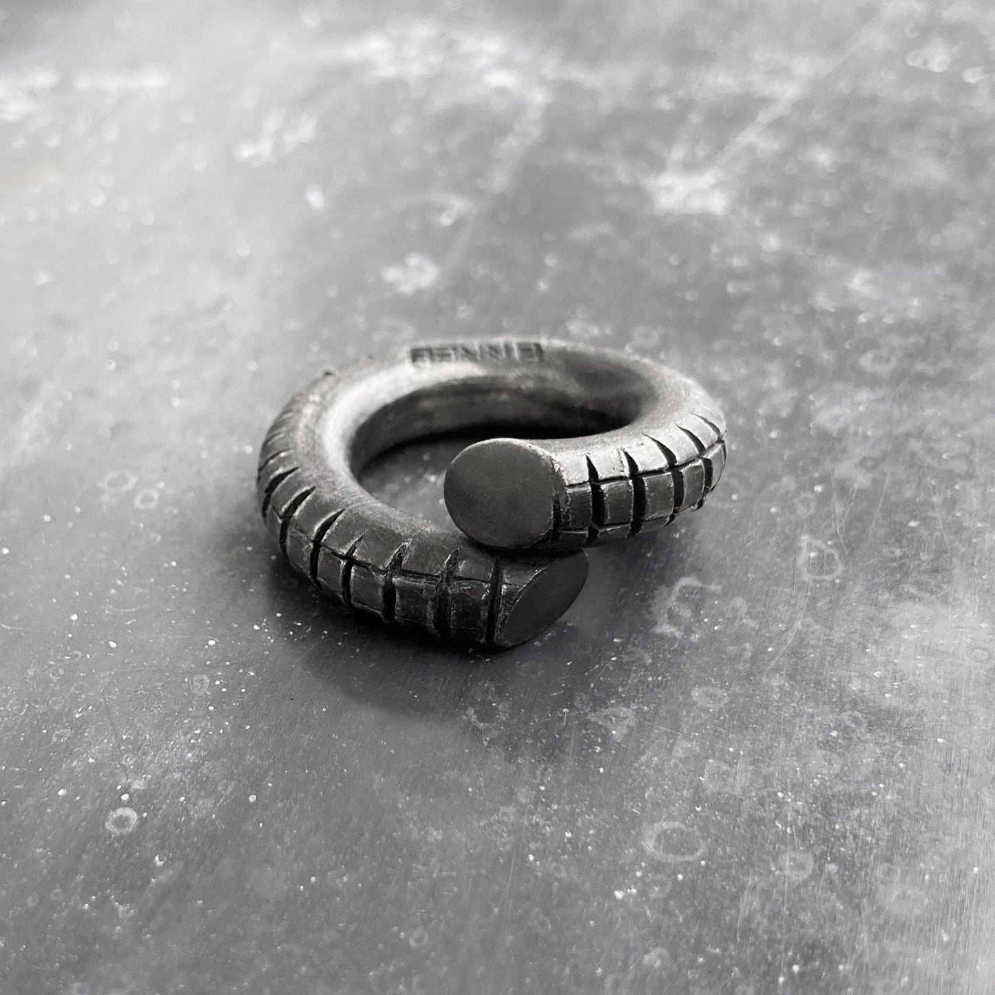 B x ring oxidised silver I shop.bkreb.com