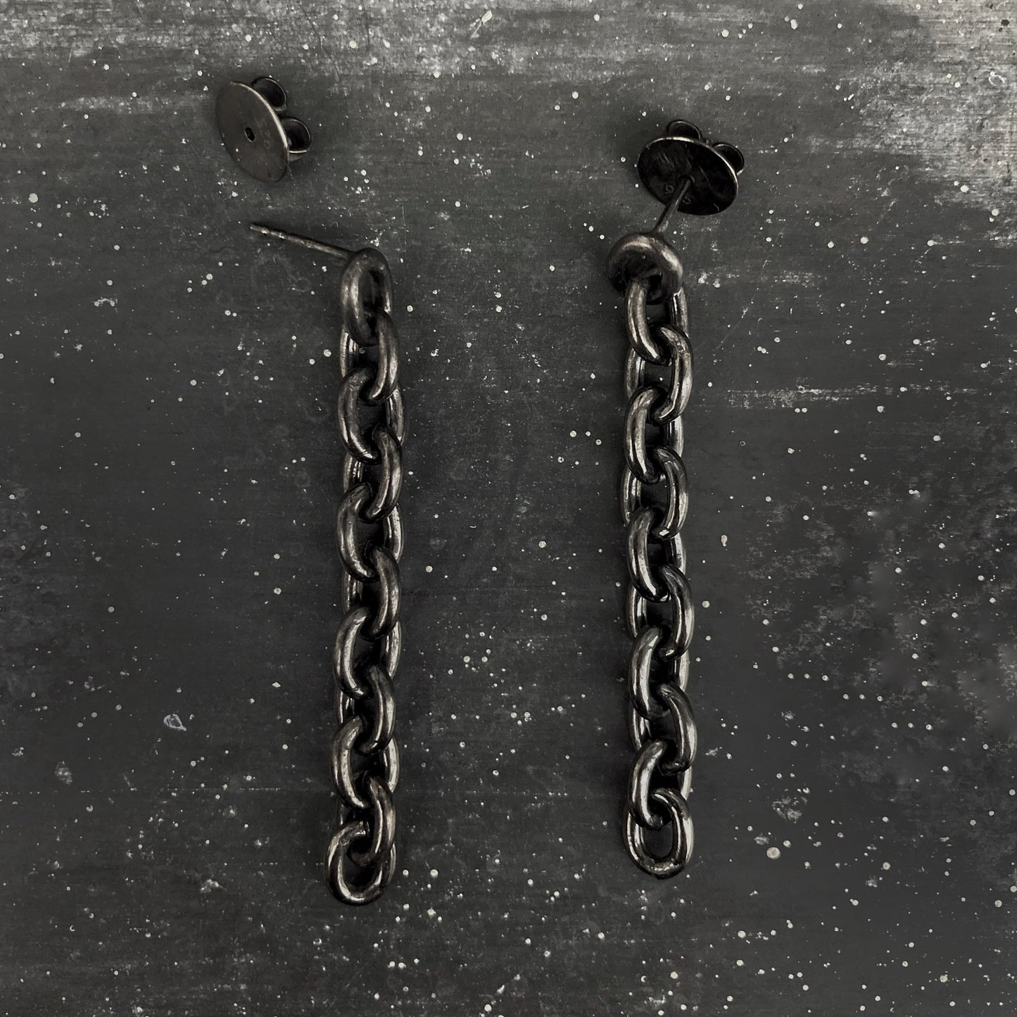 CHAIN earrings black regular S I shop.bkreb.com