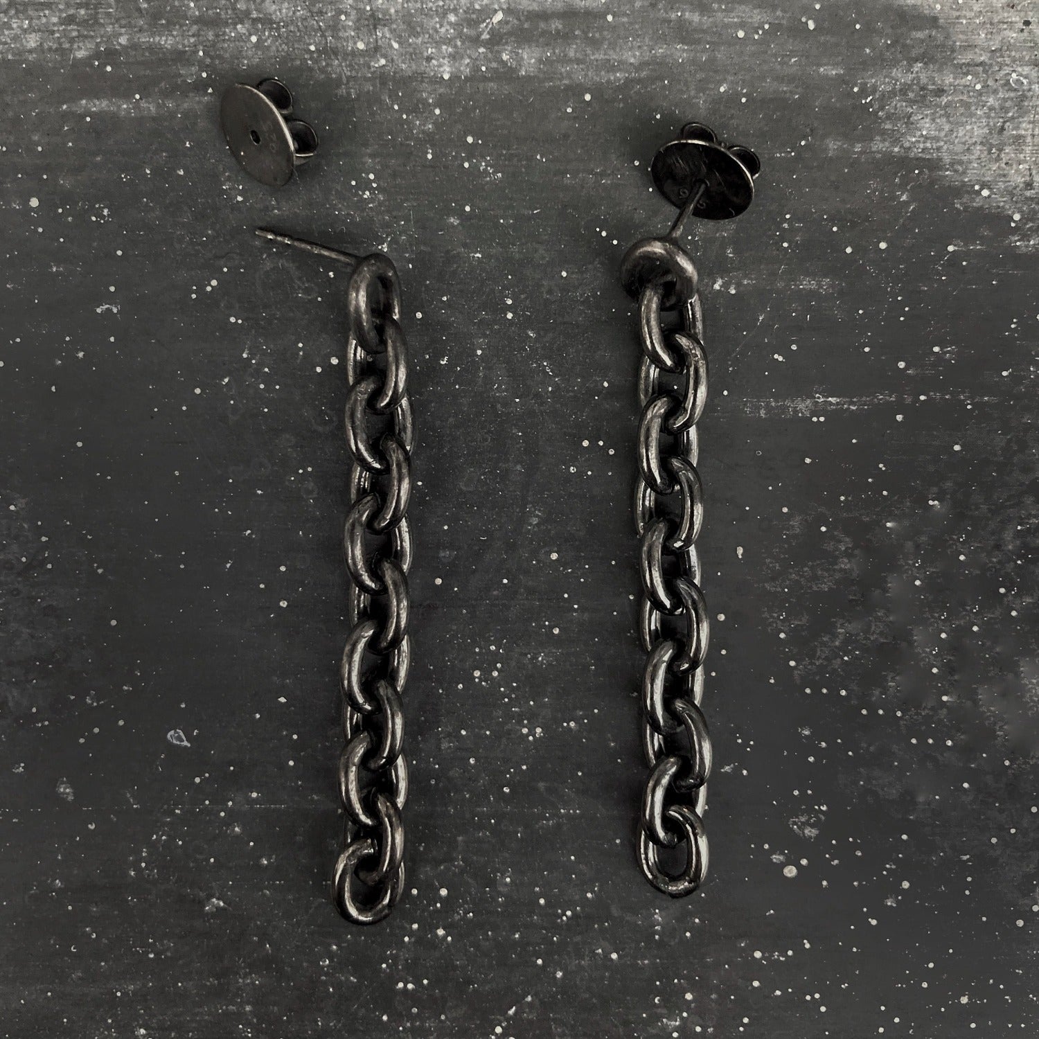 CHAIN earrings black regular S I shop.bkreb.com