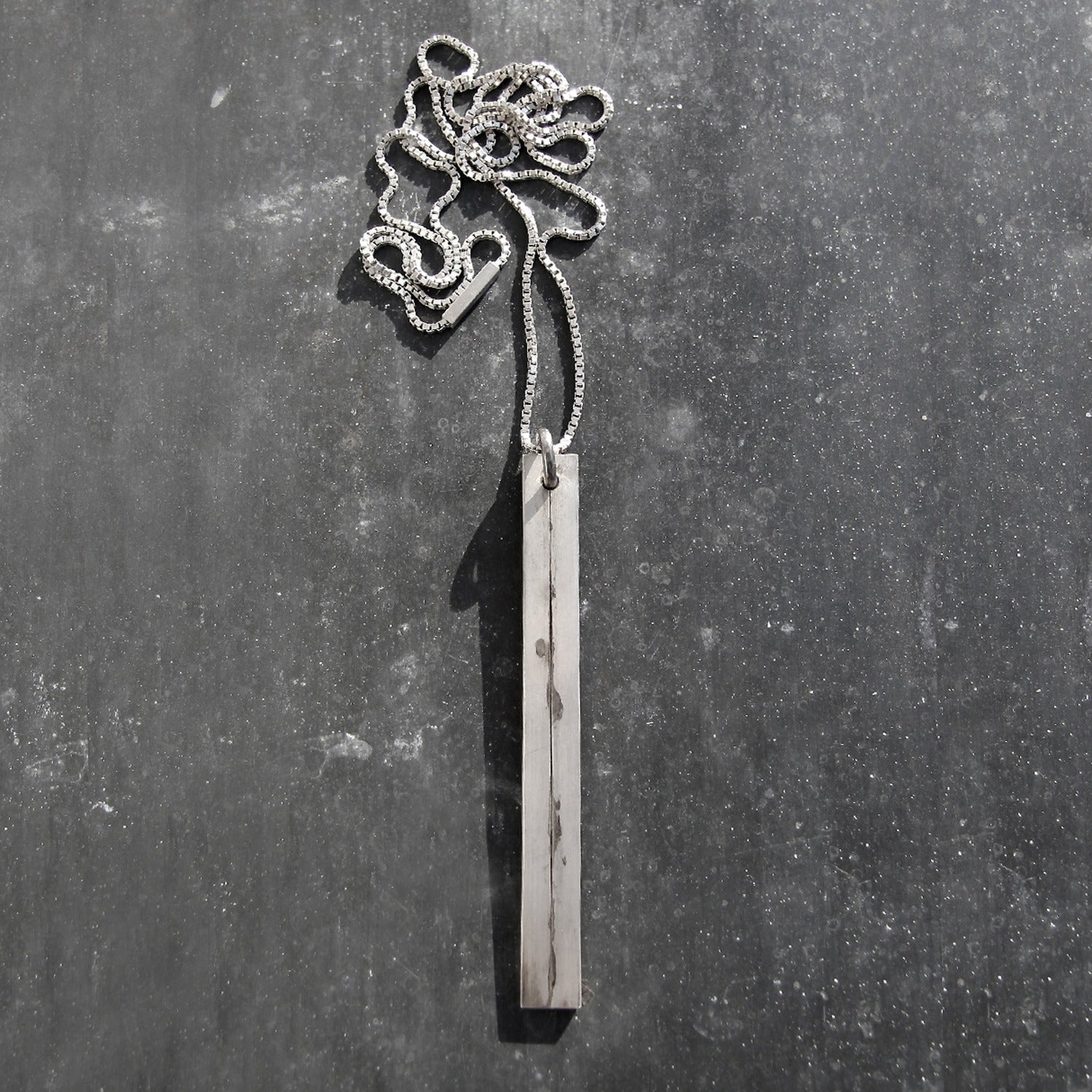 BAR doub necklace silver  I shop.bkreb.com