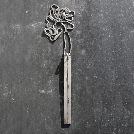 BAR doub necklace silver  I shop.bkreb.com