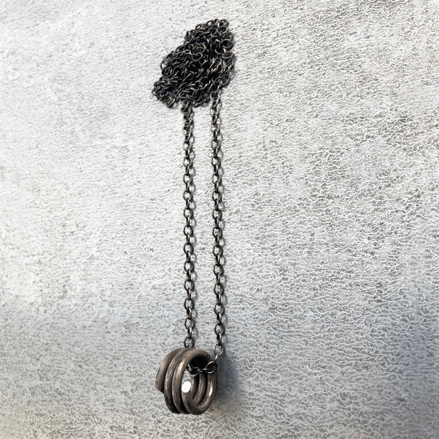 B3 spiral necklace oxidised silver  I shop.bkreb.com