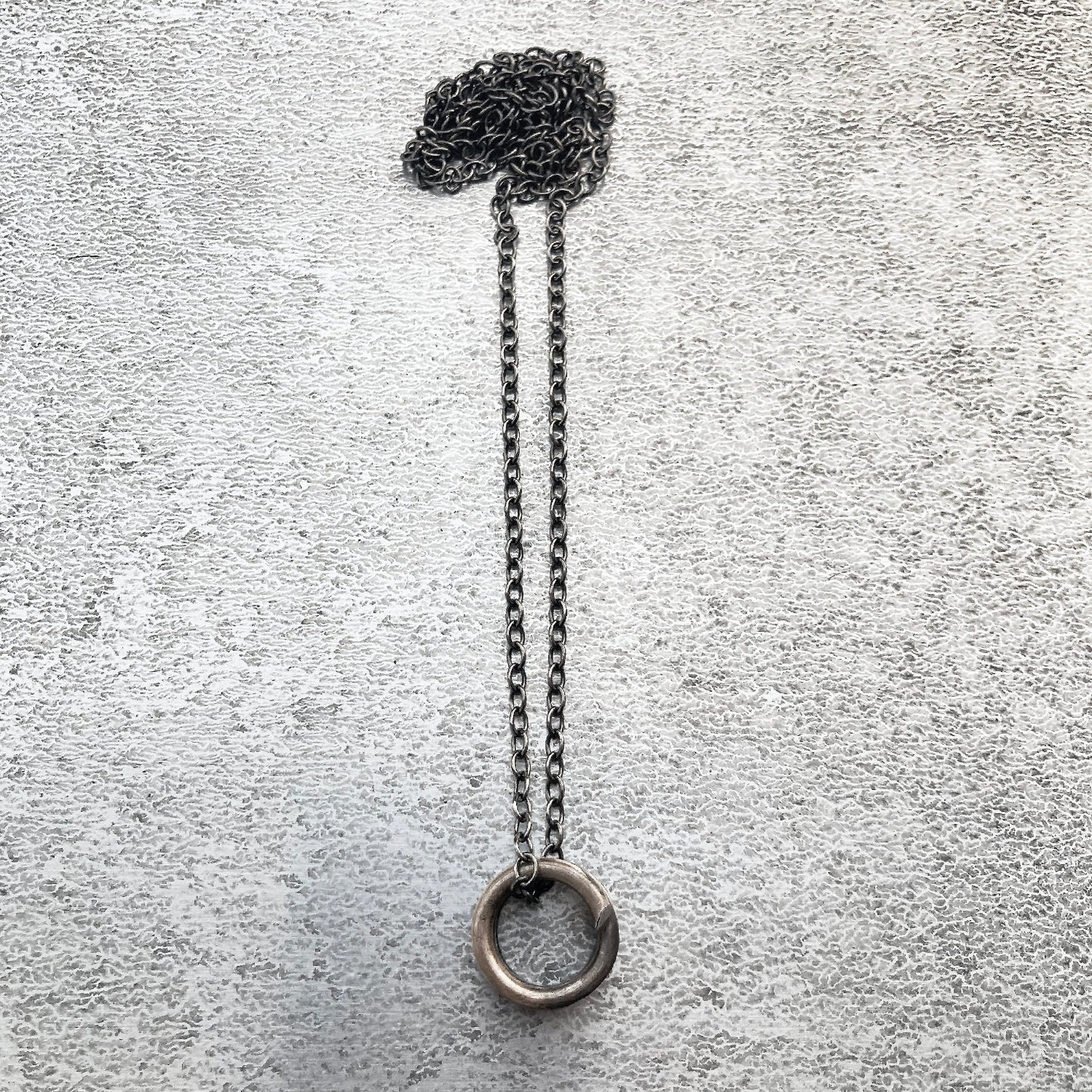 B3 spiral necklace oxidised silver front view I shop.bkreb.com