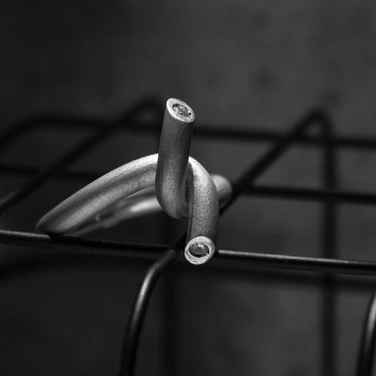 BARB ring S silver with precious stones I shop.bkreb.com