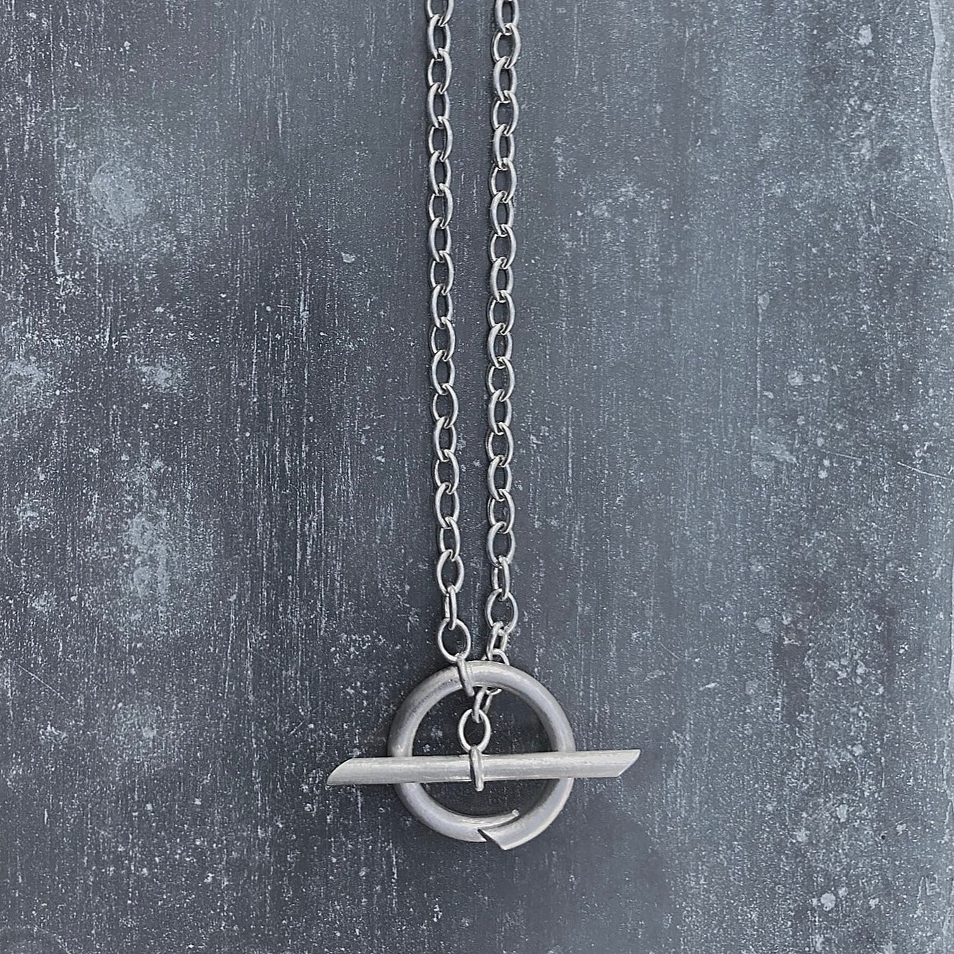 B1.2 necklace silver detail toggle closure I shop.bkreb.com