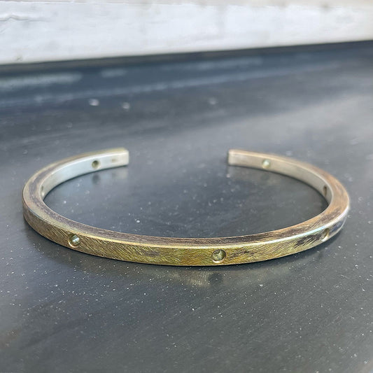 SQH bangle raw with holes front view