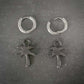 PALM hoops blackened silver