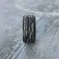 D de A ring band oxidized silver 