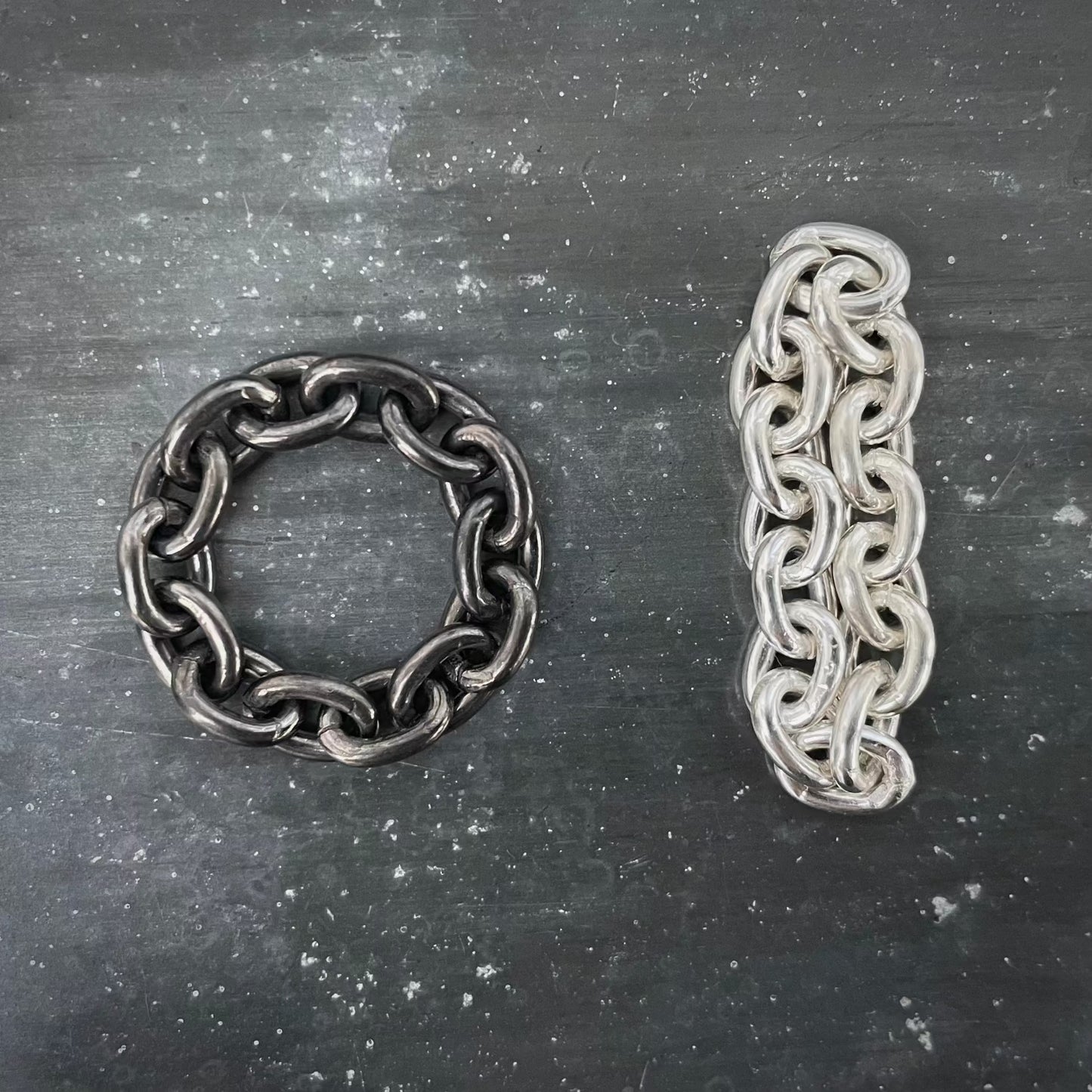 CHAIN ring black and silver regular I shop.bkreb.com