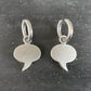 Speech bubble earhanger silver
