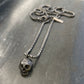 Skull necklace 3 D blackend