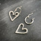 Hearts with hoops sterlling silver