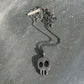 Skull necklace small black