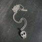 SKULL necklace small silver