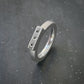 SIG STN ring silver with salt & pepper diamonds