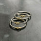 PEARL rings silver gold and diamond polished
