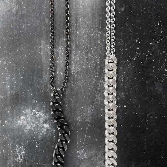 CHAIN necklace tank track black and silver close up I shop.bkreb.com