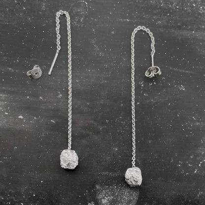 Stone earhanger silver
