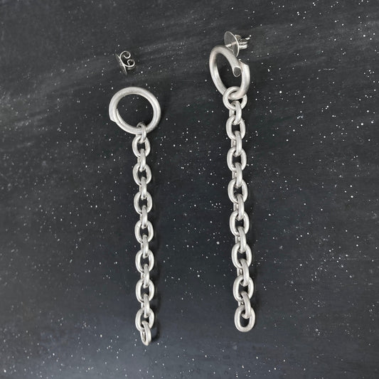 B1 round chain earhanger silver I shop.bkreb.com