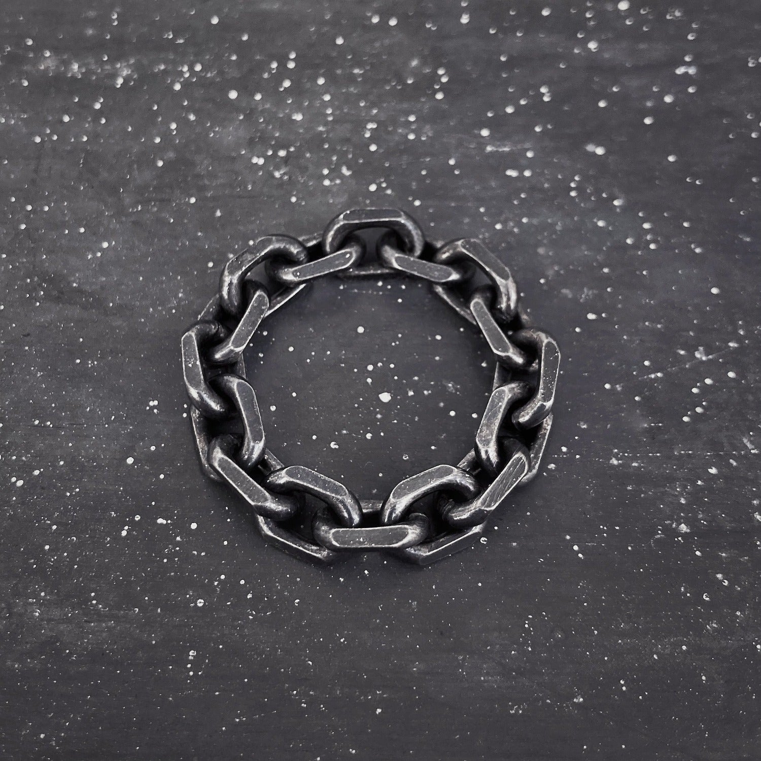 CHAIN ring black with diamond cut  I shop.bkreb.com