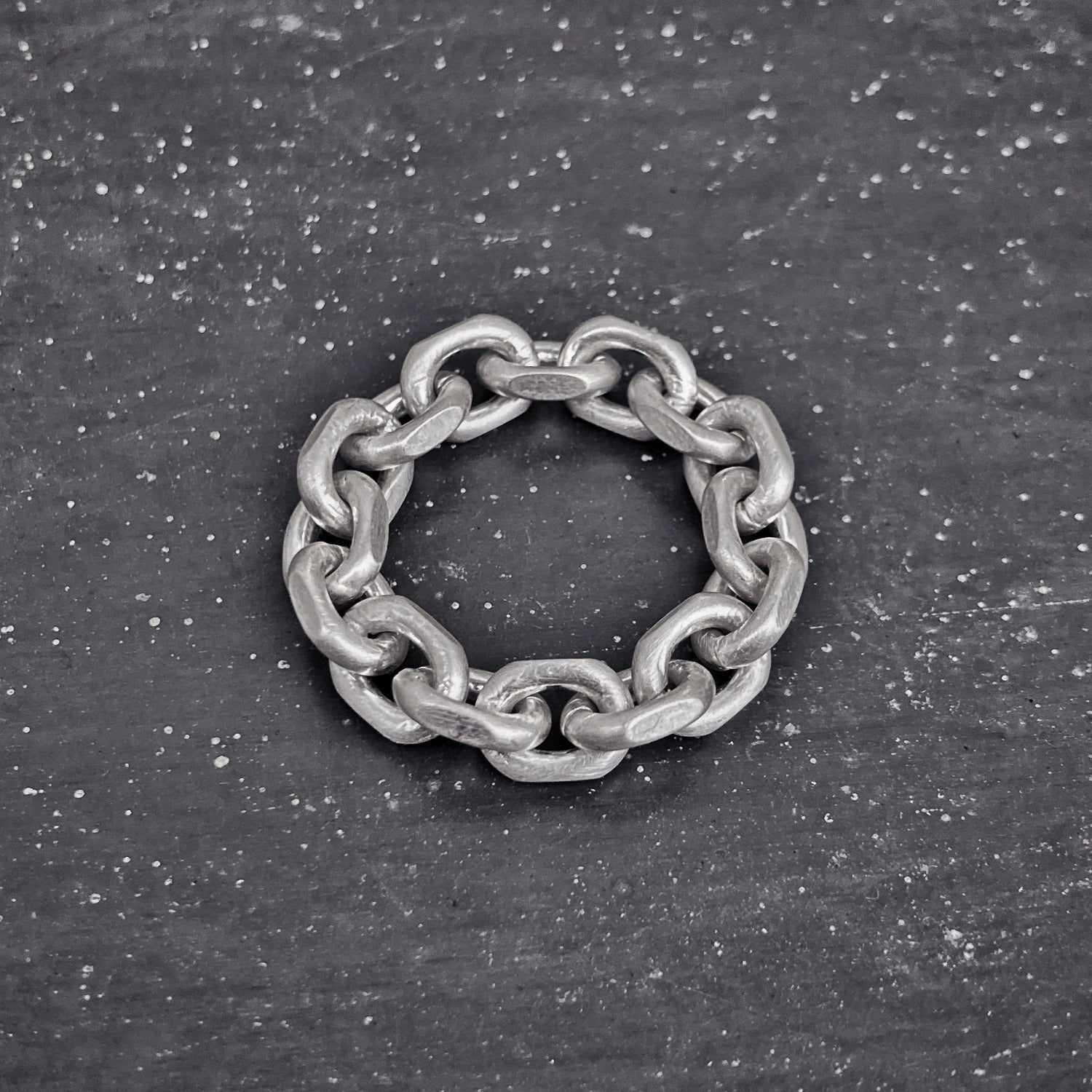 CHAIN ring silver with diamond cut  I shop.bkreb.com